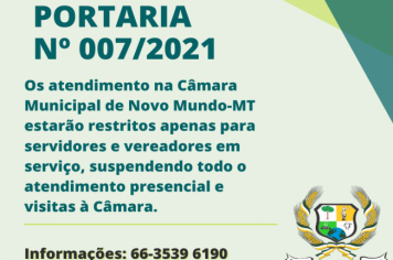 Câmara Municipal tem atendimentos e visitas restritos devido ao aumento de casos de Covid-19